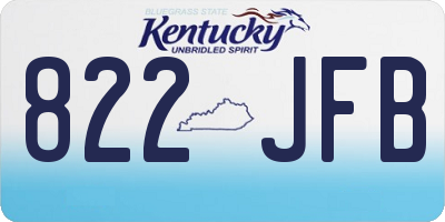 KY license plate 822JFB