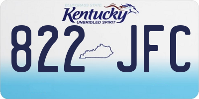 KY license plate 822JFC