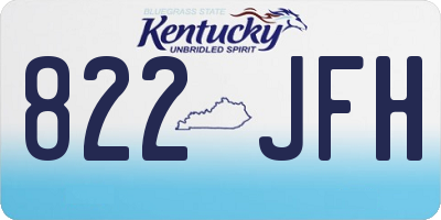 KY license plate 822JFH
