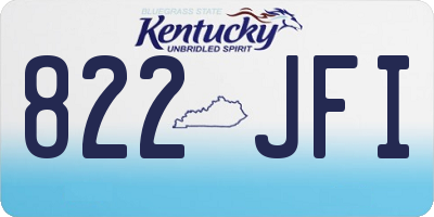 KY license plate 822JFI
