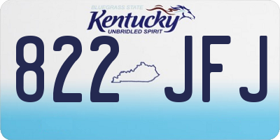 KY license plate 822JFJ