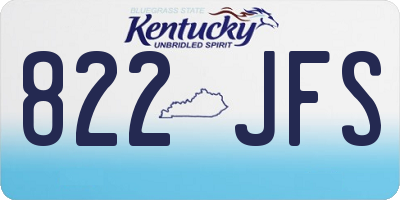 KY license plate 822JFS