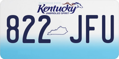 KY license plate 822JFU
