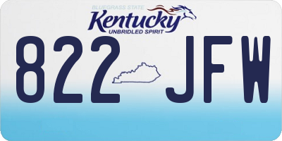 KY license plate 822JFW