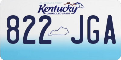 KY license plate 822JGA