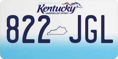 KY license plate 822JGL