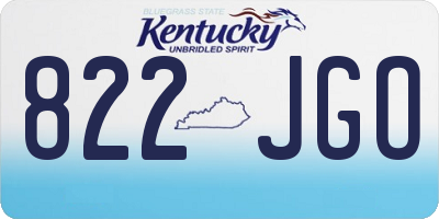 KY license plate 822JGO