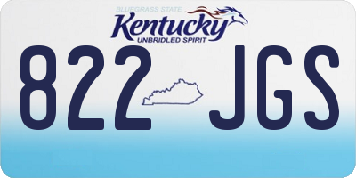 KY license plate 822JGS