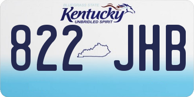 KY license plate 822JHB