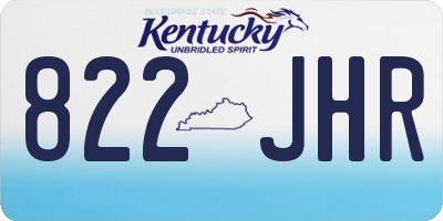 KY license plate 822JHR