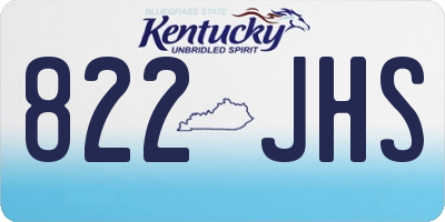 KY license plate 822JHS