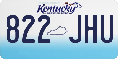 KY license plate 822JHU