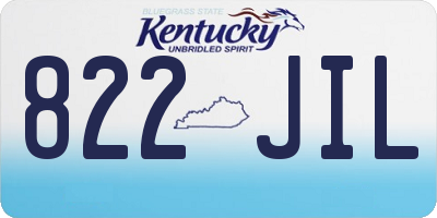 KY license plate 822JIL