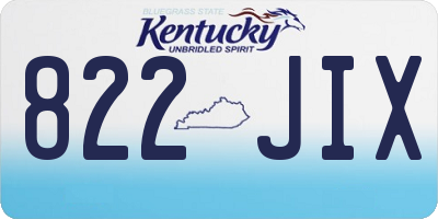 KY license plate 822JIX