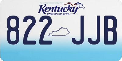 KY license plate 822JJB