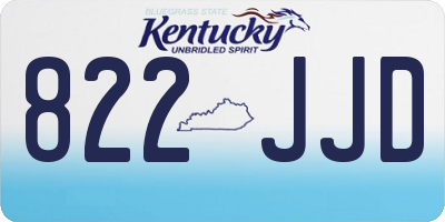 KY license plate 822JJD