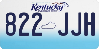 KY license plate 822JJH