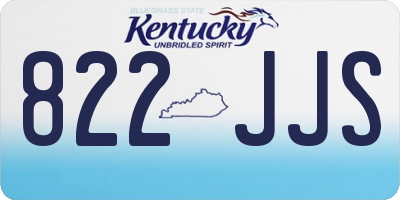 KY license plate 822JJS