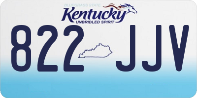 KY license plate 822JJV