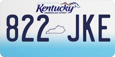 KY license plate 822JKE