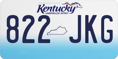 KY license plate 822JKG