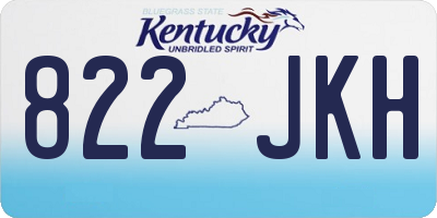 KY license plate 822JKH