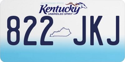 KY license plate 822JKJ