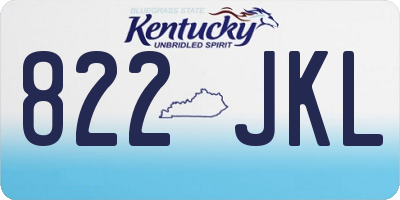 KY license plate 822JKL