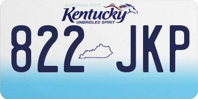 KY license plate 822JKP