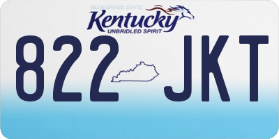 KY license plate 822JKT