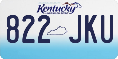 KY license plate 822JKU