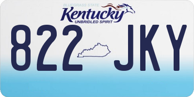 KY license plate 822JKY