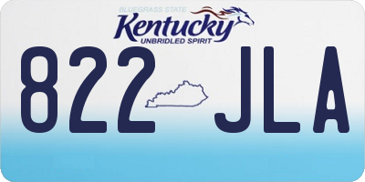 KY license plate 822JLA