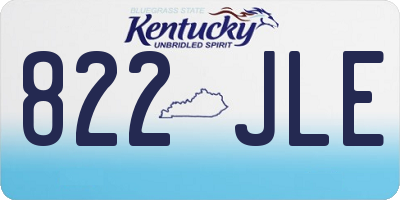 KY license plate 822JLE