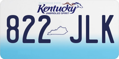 KY license plate 822JLK