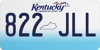KY license plate 822JLL