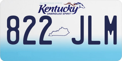 KY license plate 822JLM