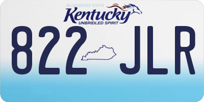 KY license plate 822JLR