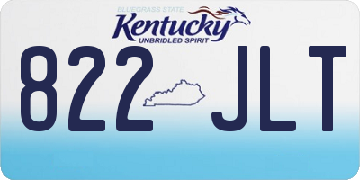 KY license plate 822JLT