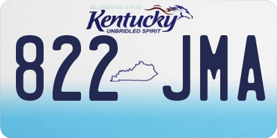 KY license plate 822JMA