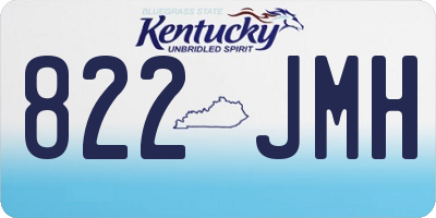 KY license plate 822JMH