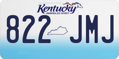 KY license plate 822JMJ