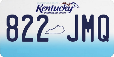 KY license plate 822JMQ