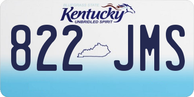 KY license plate 822JMS