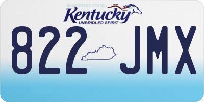 KY license plate 822JMX