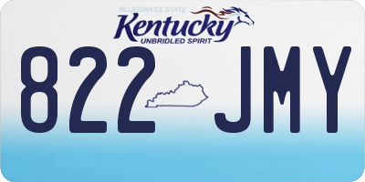 KY license plate 822JMY