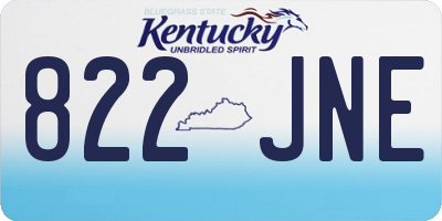 KY license plate 822JNE