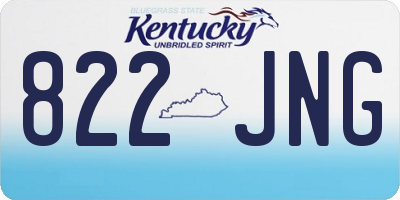 KY license plate 822JNG