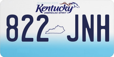 KY license plate 822JNH