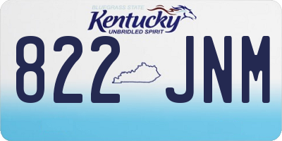 KY license plate 822JNM